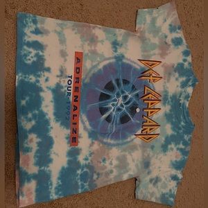 DEF LEPPARD Blue Tie Dye Band T-shirt